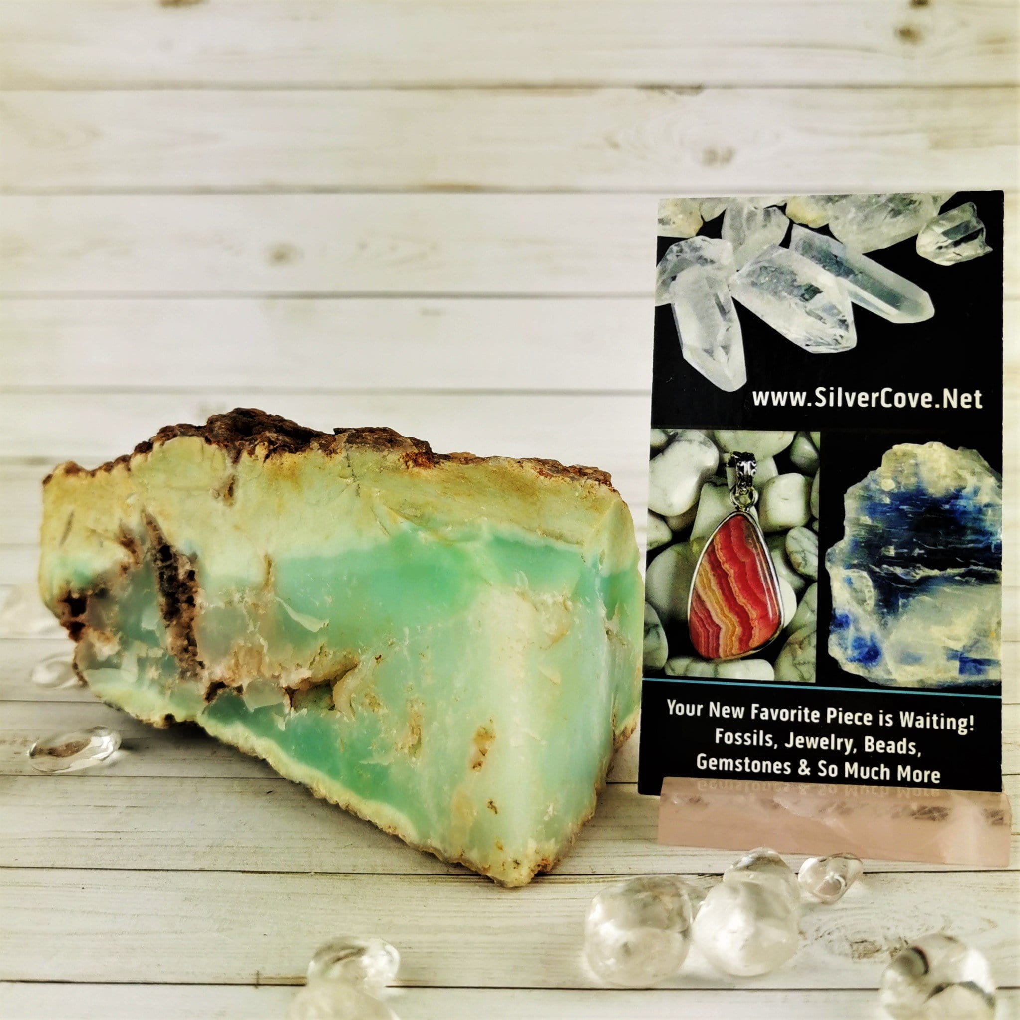 Natural Chrysoprase Crystal Specimen - Healing Stone for Jewelry Making, Meditation & Home Decor - Raw Green Gemstone for Collectors & Spiritual Use