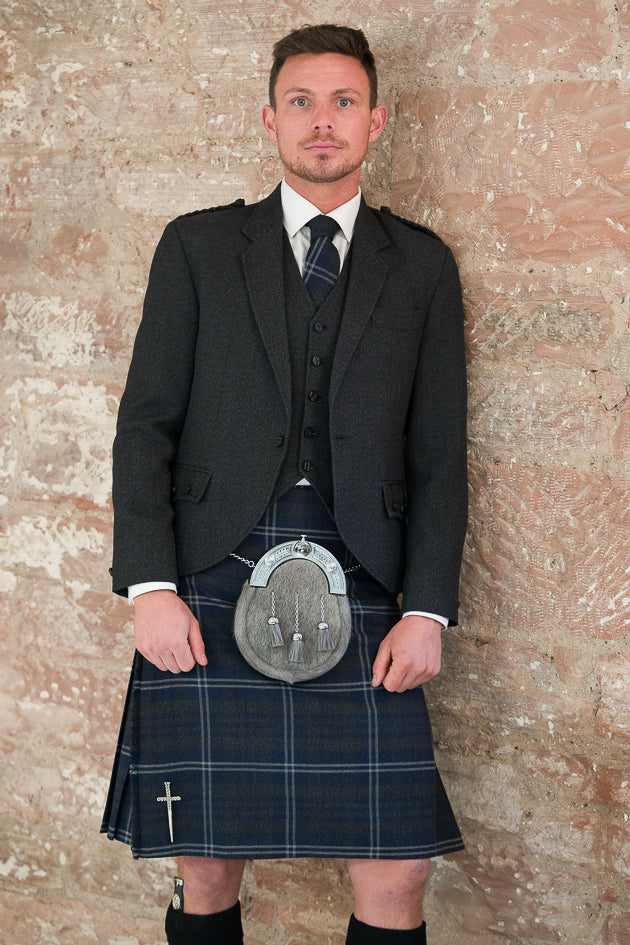 Premium Galloway Heather Tartan Kilt for Men & Boys | Traditional Scottish Highland Dress for Weddings, Festivals & Formal Events