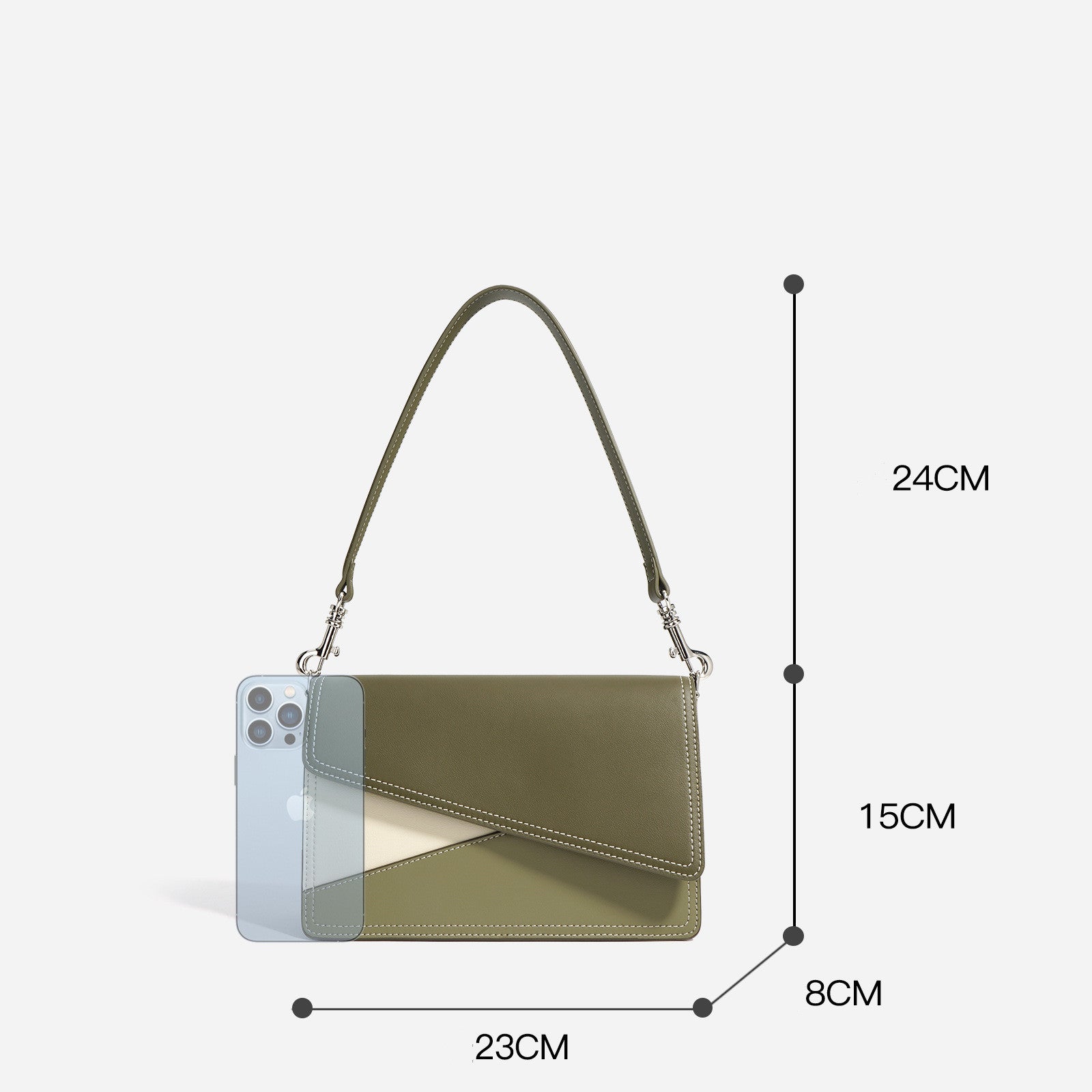 Modern Geometric Colorblock Crossbody Bag for Women - Stylish & Trendy Shoulder Purse for Work, Travel & Everyday Use
