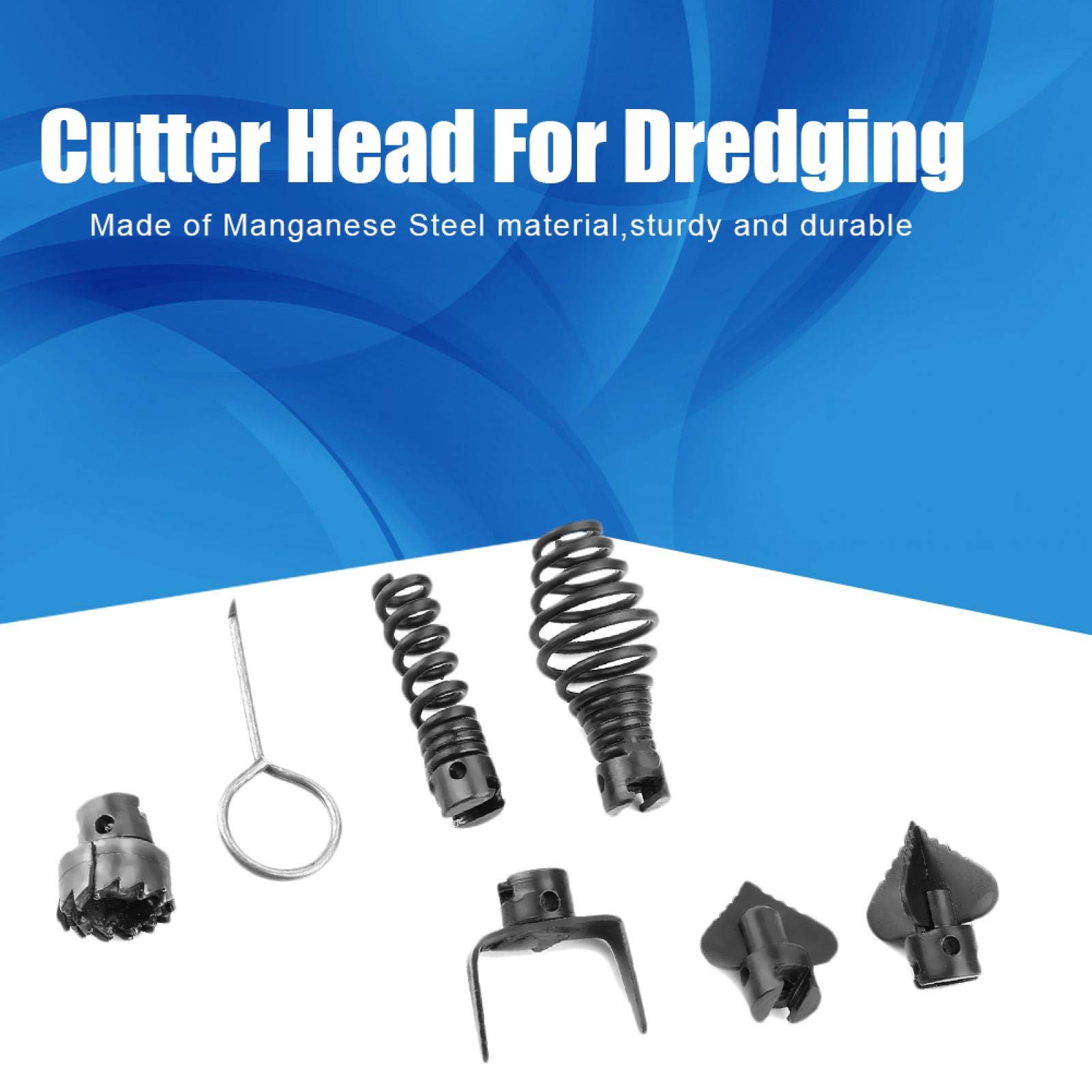 **Drain Cleaner Cutter Head Set - Heavy Duty Pipeline Drain Snake Auger Attachment for Sewer & Drain Cleaning (Ideal for Home, Commercial & Industrial Plumbing Maintenance)**