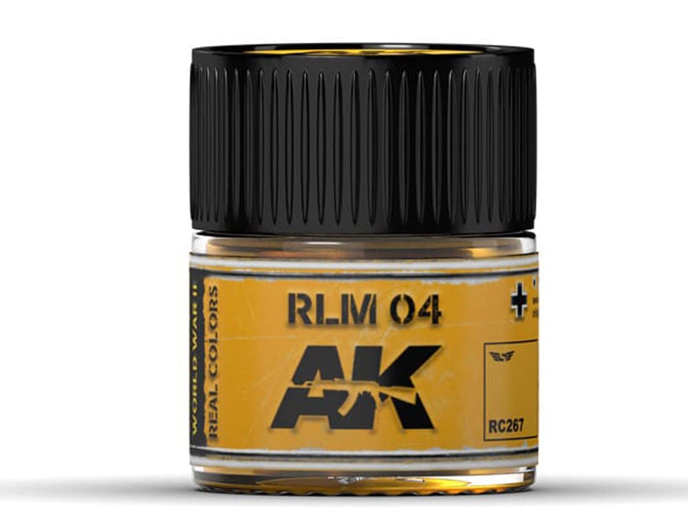 AK Interactive Real Color Air Single Paint Line 10ml - RC267 RLM 04 Yellow Model Paint for Airbrush - Perfect for Military Aircraft & Scale Modeling