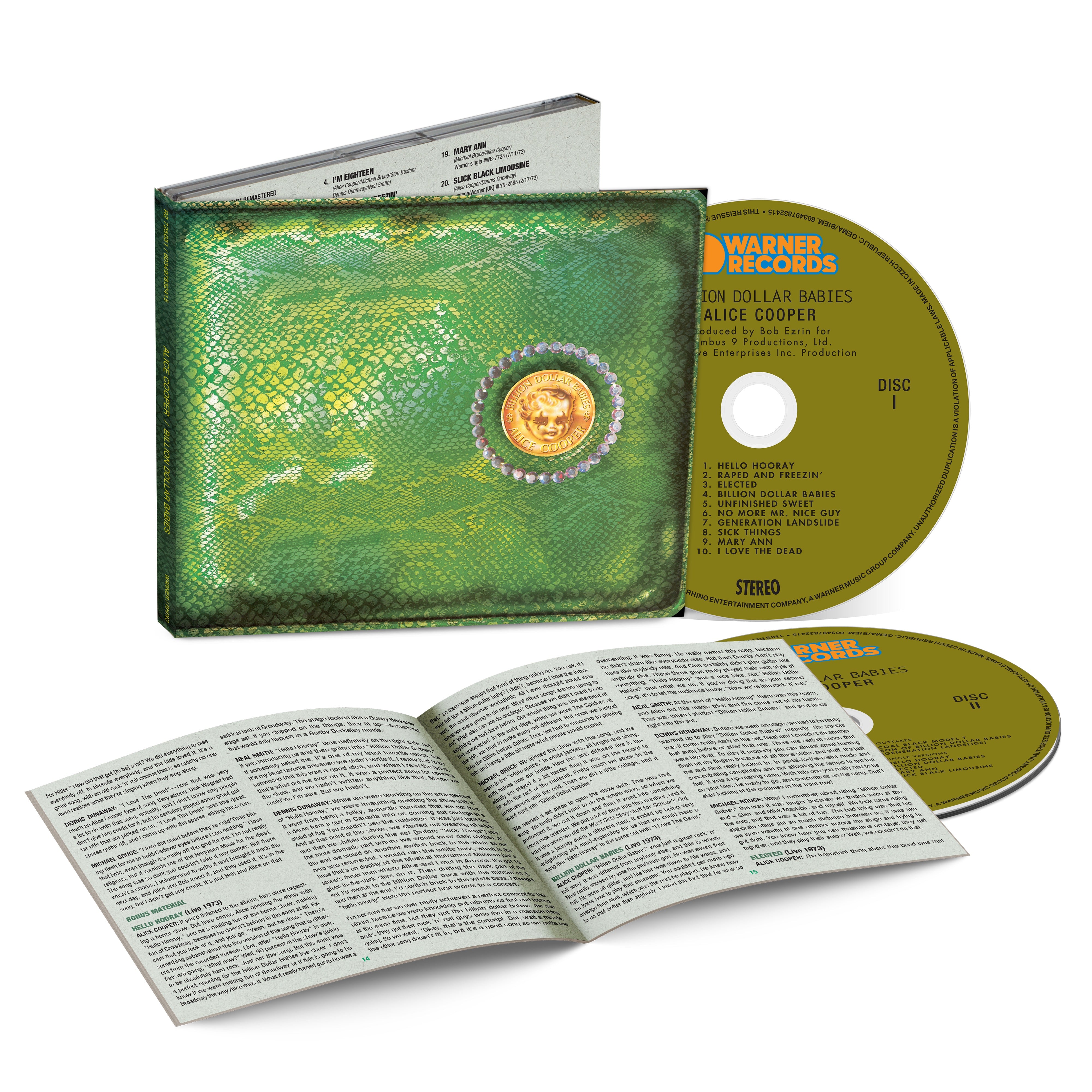 Alice Cooper - Billion Dollar Babies (50th Anniversary Deluxe Edition 2CD) | Classic Rock Album, Collectors Edition, Limited Release | Perfect for Vinyl Collectors & Rock Music Fans