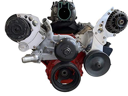 LS R4 A/C Alternator & Power Steering Bracket Kit for LQ4 LS2 LS3 LS6 Vortec Trucks - Compatible with 2 Circles - Perfect for Engine Upgrades & Performance Modifications