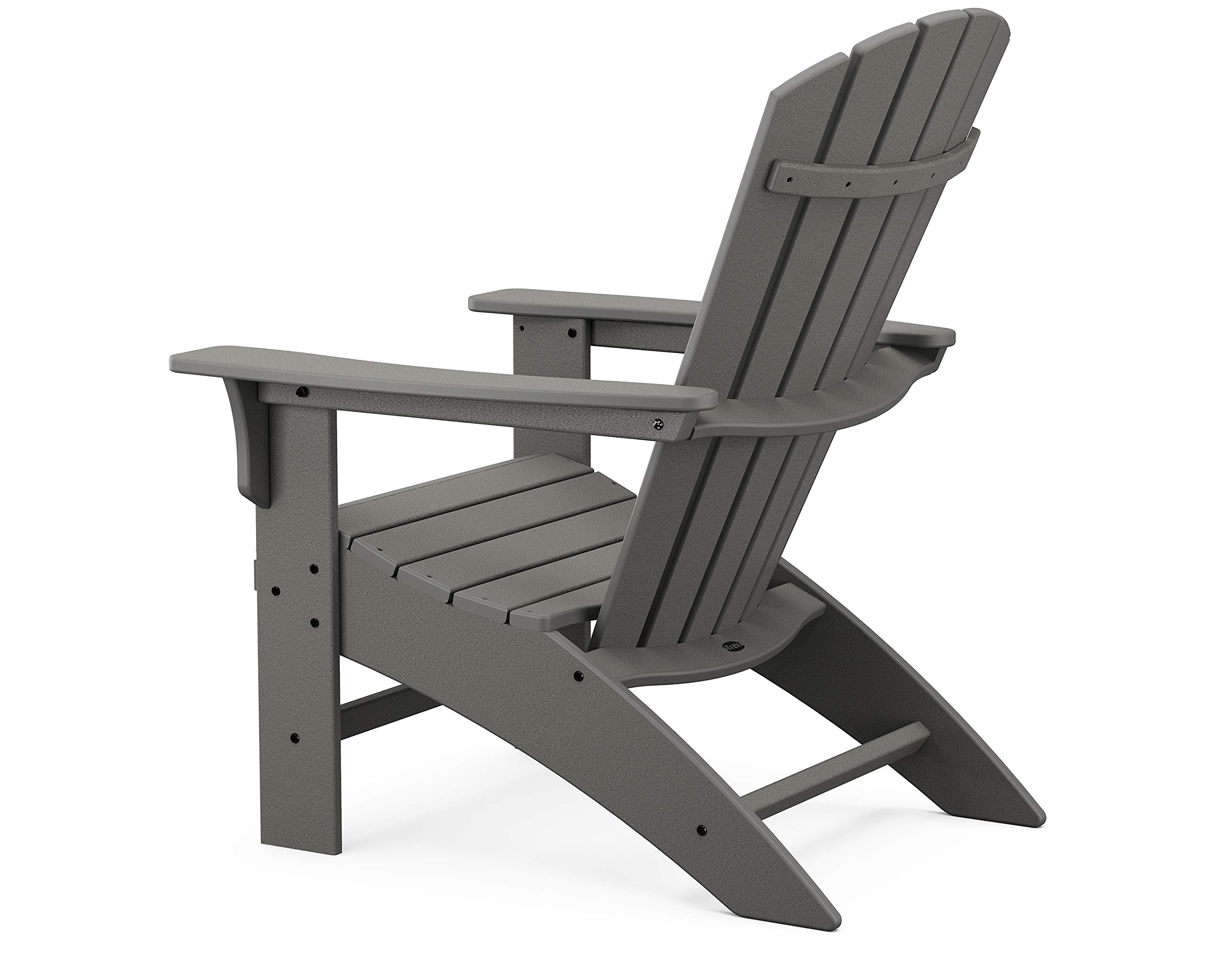 Premium Trex Outdoor Furniture Yacht Club 3-Piece Curveback Adirondack Chair Set with Side Table - All-Weather Wicker Patio Seating for Poolside, Garden & Backyard Relaxation