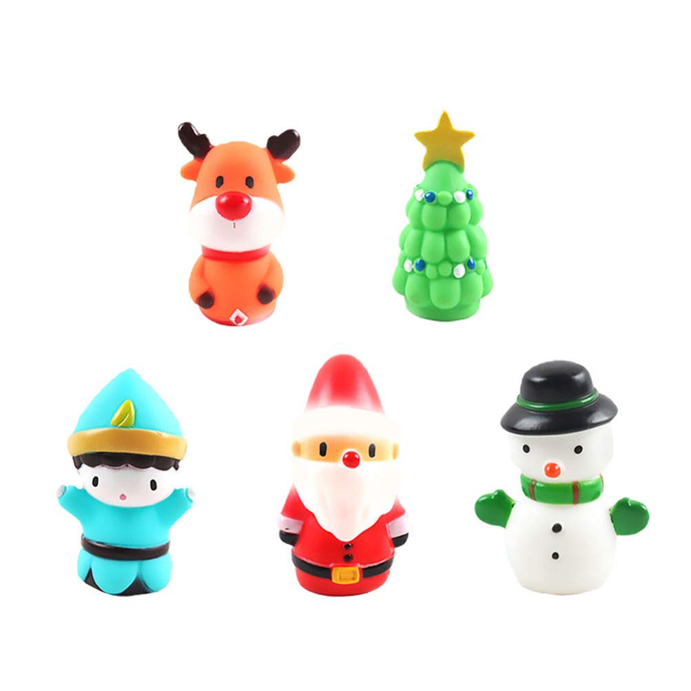 Tomaibaby 5Pcs Christmas Finger Puppets Set - Elk, Santa Claus, Snowman & Tree Puppet Toys for Kids | Perfect for Holiday Parties, Goodie Bags & Stocking Stuffers | Fun Interactive Hand Puppets for Storytelling & Christmas Plays