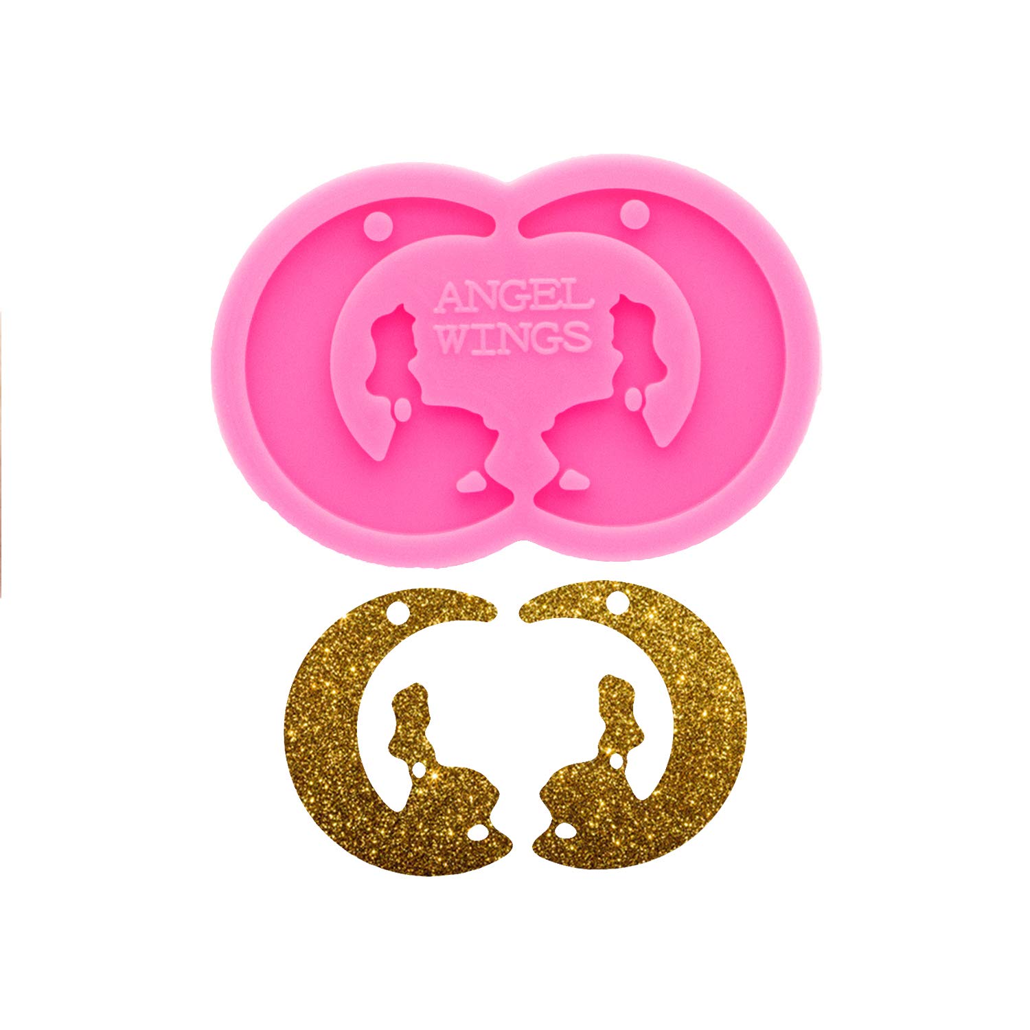 Premium Glossy Moon Fairy Silicone Molds for DIY Jewelry Making - Epoxy Resin Earring, Necklace & Keychain Pendant Craft Molds - Perfect for Handmade Gifts & Home Decor Projects