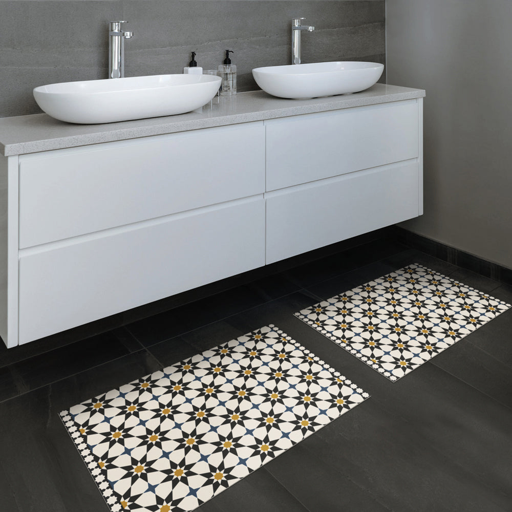 Premium Non-Slip Vinyl Floor Mat for Kitchen, Bathroom & Entryway - Waterproof & Easy to Clean - Perfect for High Traffic Areas & Pet Owners