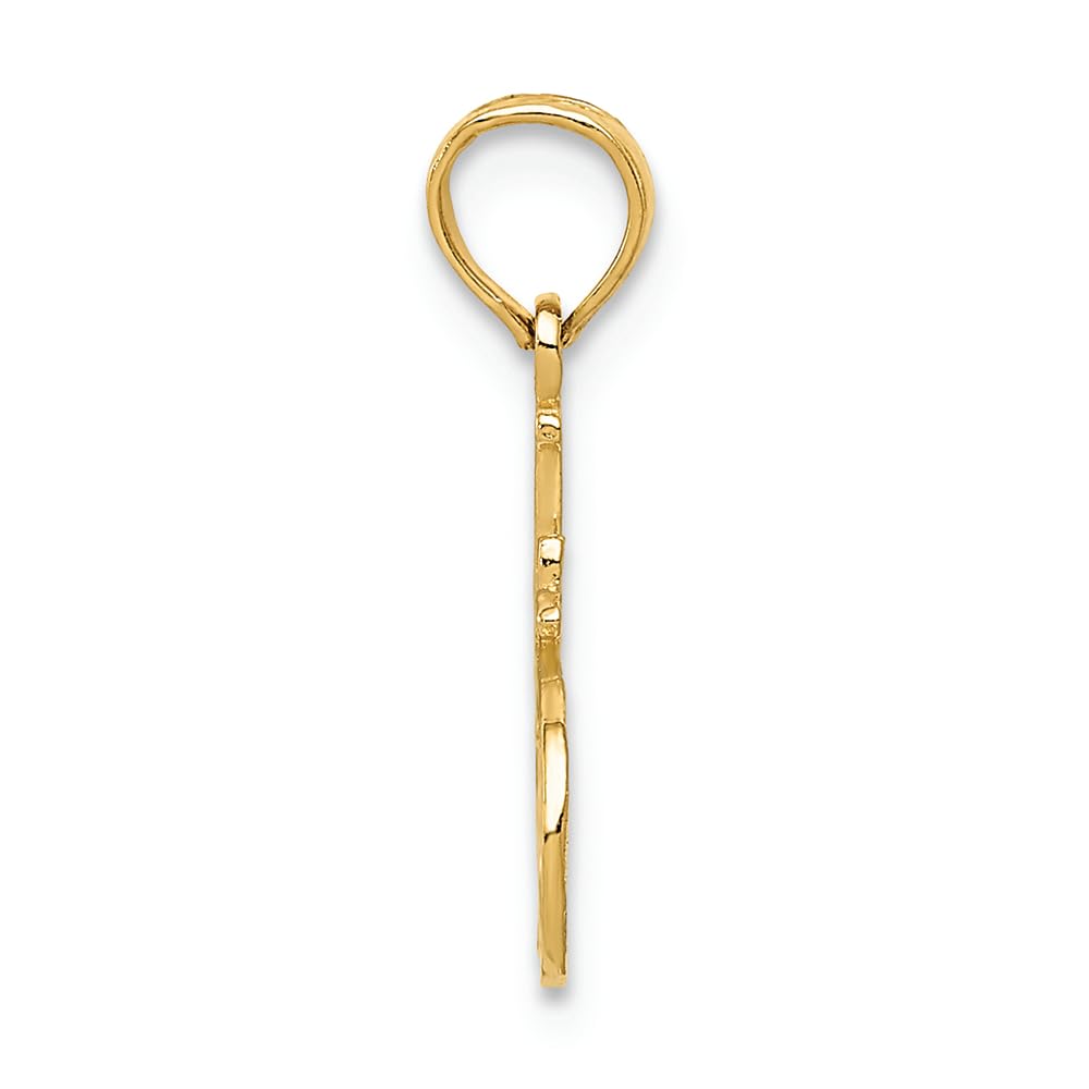 FJC Finejewelers 14k Yellow Gold #1 Godmother Charm Pendant - Perfect for Baptism, Christening & Special Occasion Gifts