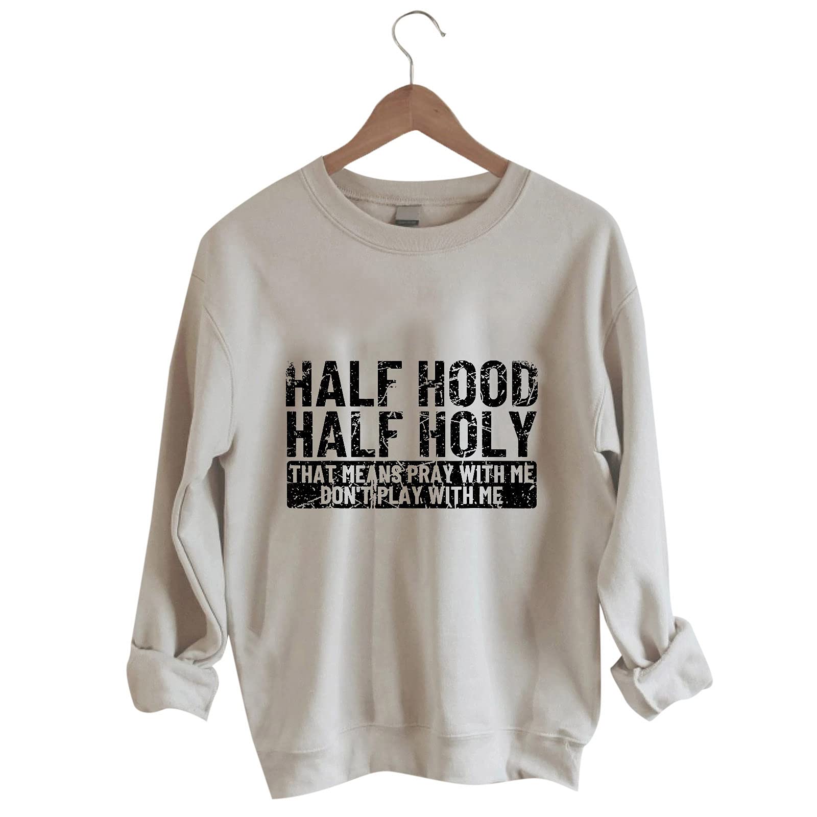 Comfort Colors Women's Casual Pullover Sweatshirt - Soft O-Neck Long Sleeve Printed Top | Perfect for Everyday Wear, Lounge & Outdoor Activities