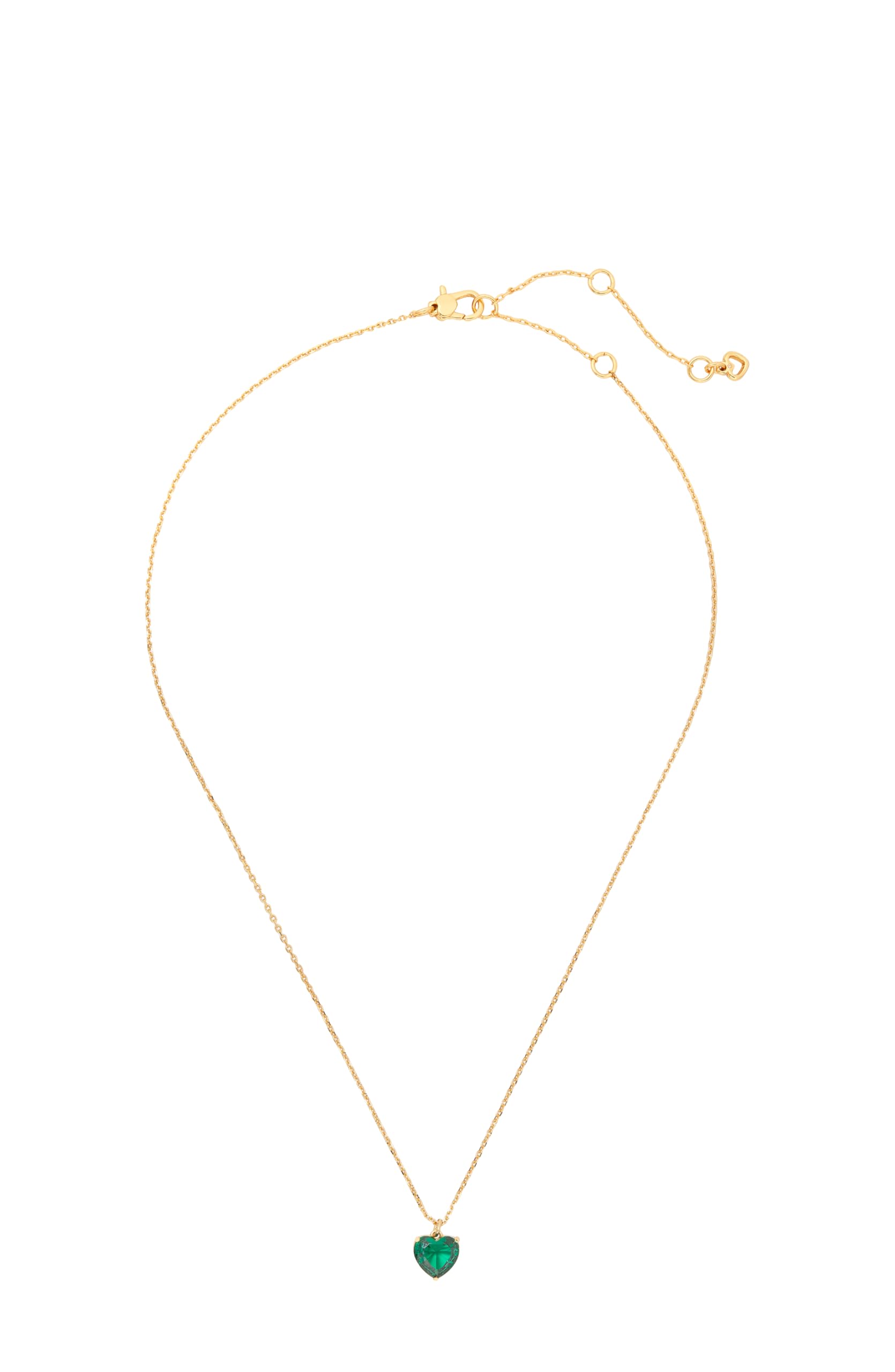 Kate Spade New York My Love Pendant Necklace - Elegant Gold-Tone Heart Charm Jewelry for Women, Perfect Gift for Valentine's Day, Anniversary & Special Occasions