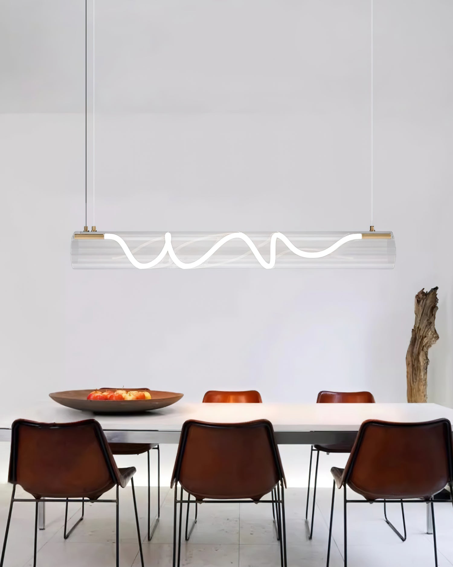 Alexandra Linear Pendant Light - Modern Minimalist Hanging Fixture for Kitchen Island, Dining Room & Bedroom Lighting | Dimmable LED Chandelier for Home Decor