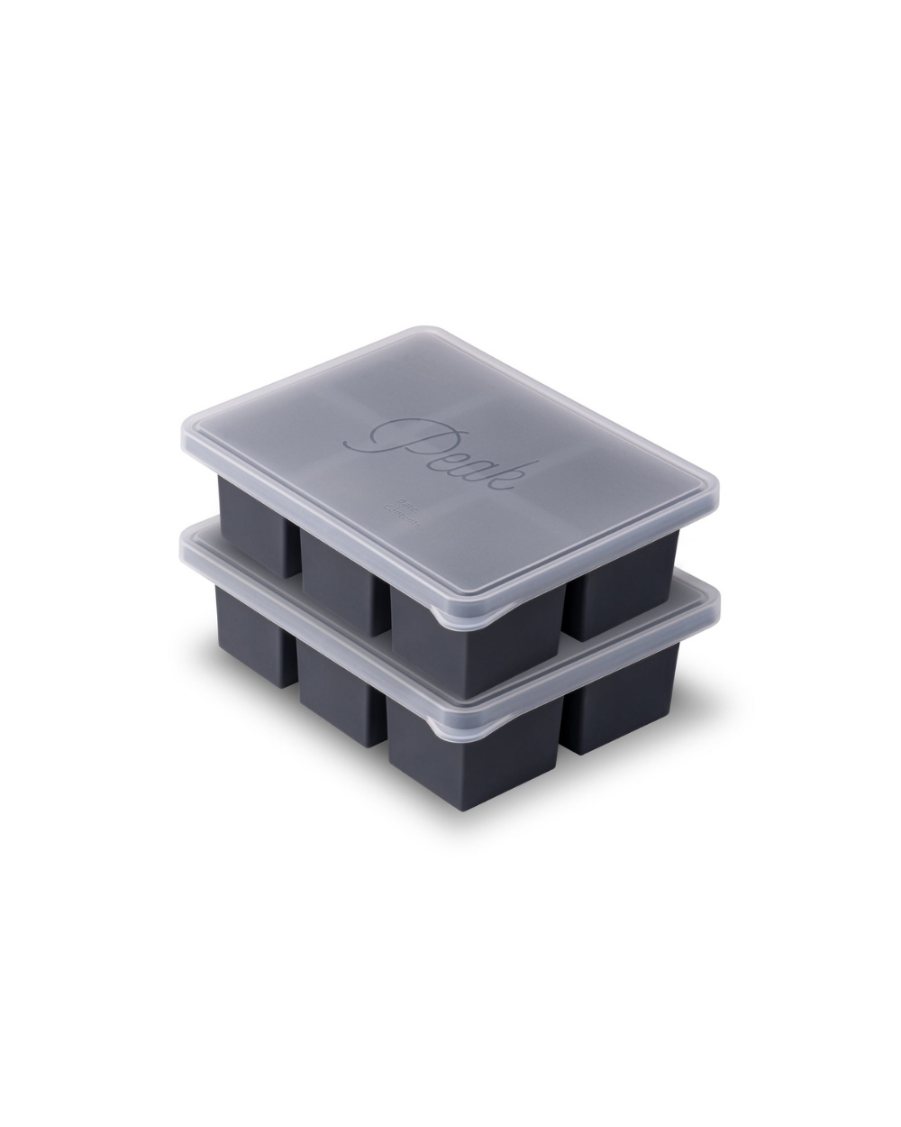Silicone Ice Cube Tray with Lid - 6 Large Freezer Cubes for Whiskey, Cocktails, Coffee & Smoothies - BPA-Free Flexible Ice Cube Maker for Home & Bar Use