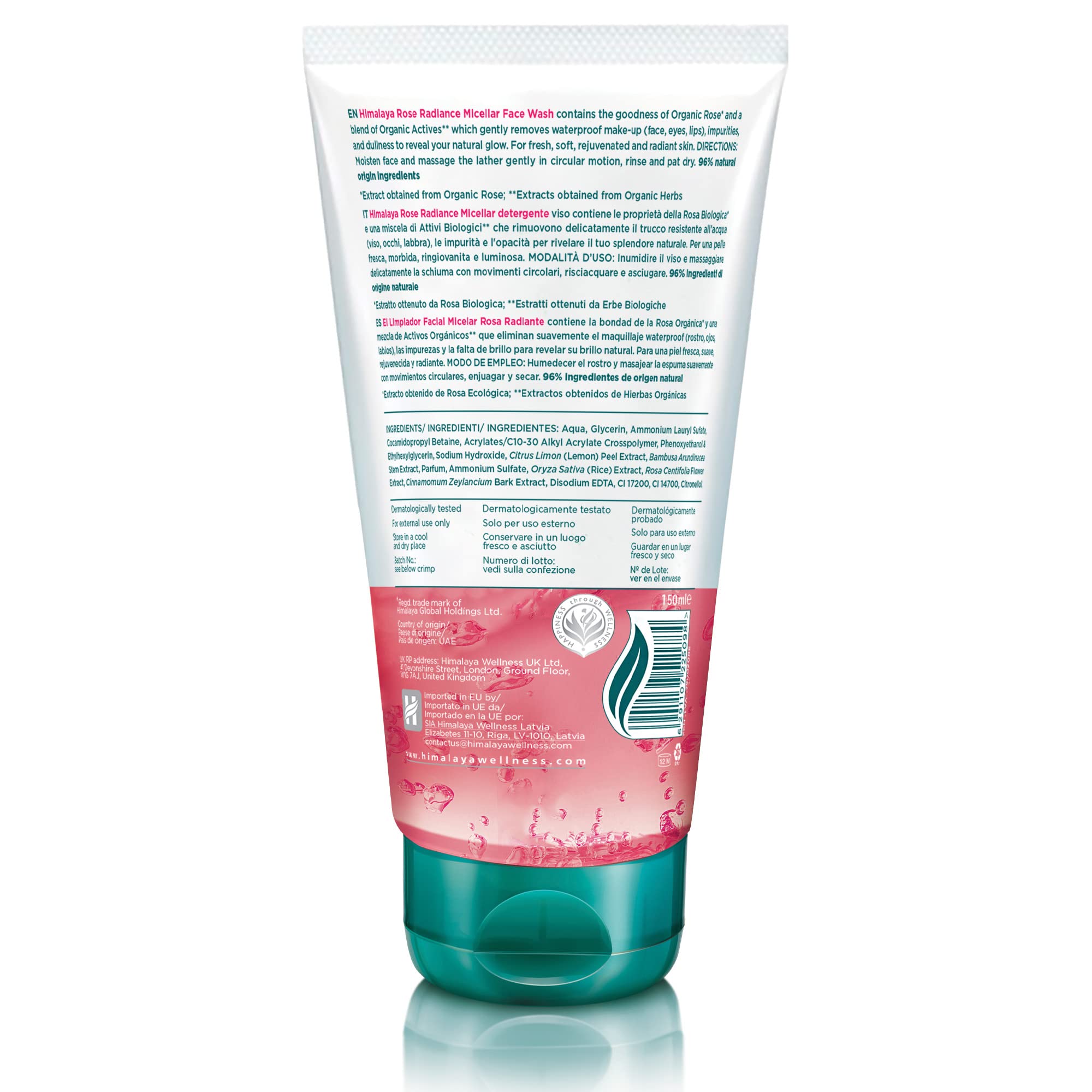 Himalaya Rose Micellar Makeup Remover & Face Wash - Gentle Cleansing for Soft, Glowing Skin (150ml) | Perfect for Daily Skincare & Travel-Friendly Beauty Routine