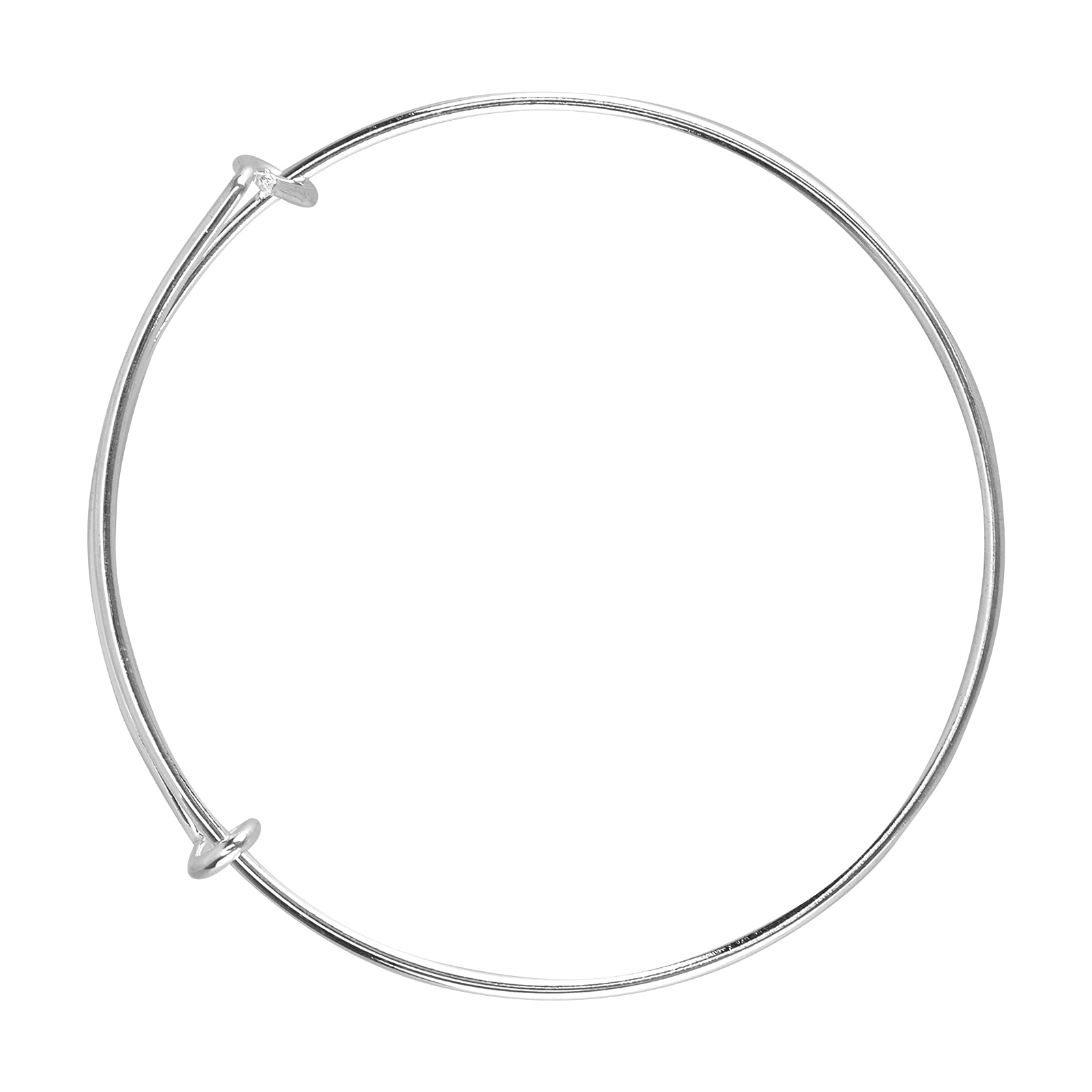 20PCS Expandable Stainless Steel Bangle Bracelets - Adjustable Wire Blank Bracelets for DIY Jewelry Making, Silver Color | Perfect for Handmade Crafts, Gift Giving & Fashion Accessories