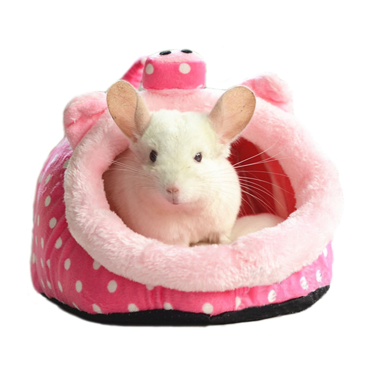 Cozy Fleece Small Animal Bed House for Rabbits, Guinea Pigs, Hamsters & Hedgehogs - Winter Warm Cage Nest with Hammock - Perfect for Indoor Pet Cages & Playpens