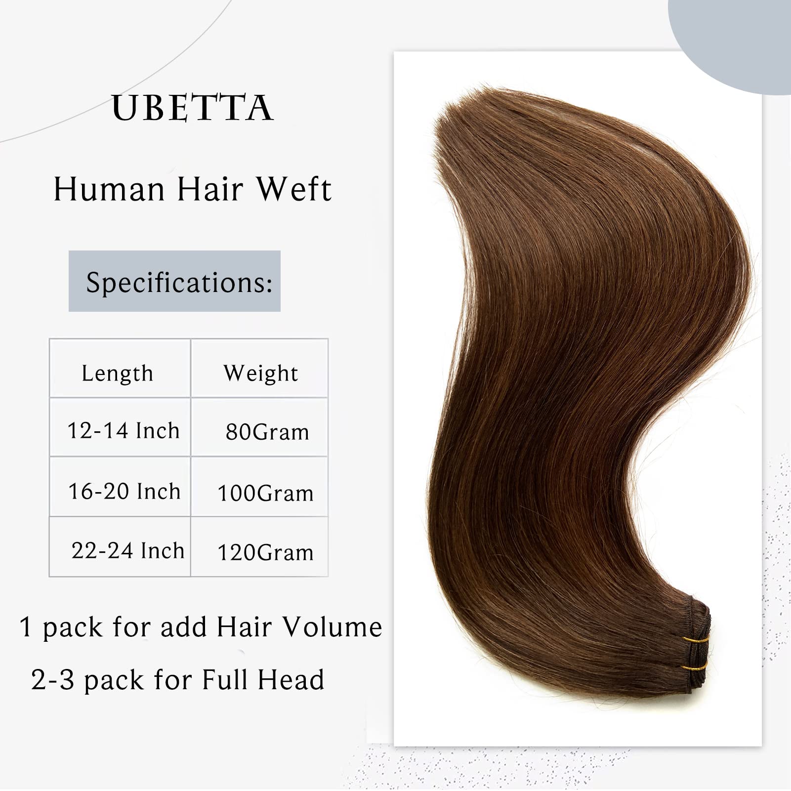 20 Inch 100G Real Human Hair Extensions - Dark Brown Balayage Light Brown Hand-Tied Weft Bundles for Sew-In | Natural Looking Hair Extensions for Women | Perfect for Daily Styling, Special Occasions & Volume Boost