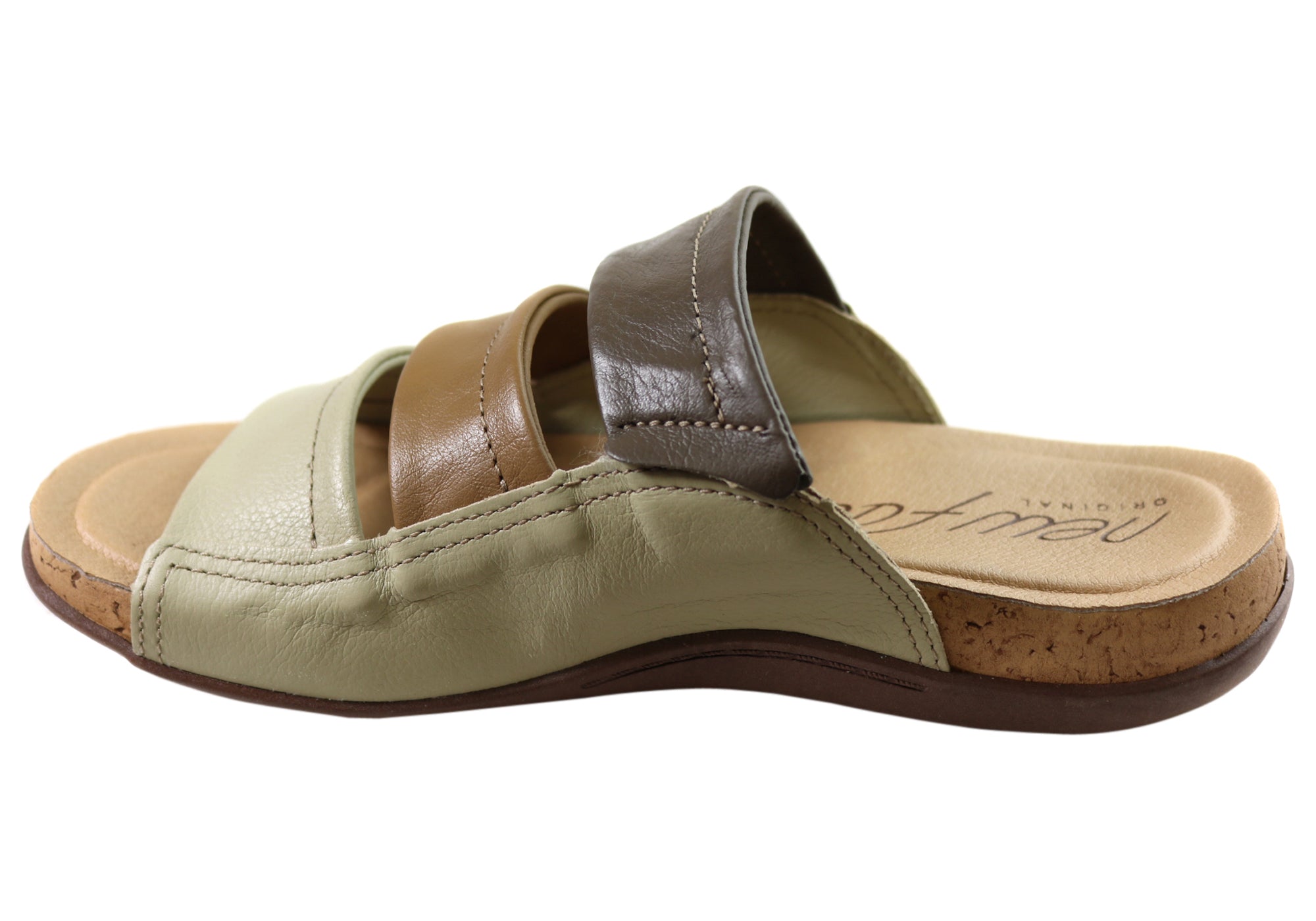 Women's Comfort Leather Slides Sandals - Soft & Supportive Brazilian Made Summer Shoes for Beach, Pool & Casual Wear