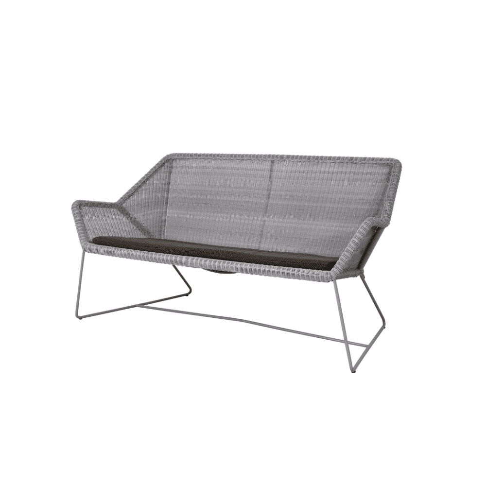 Breeze 2-Seater Outdoor Garden Sofa - Waterproof Wicker Patio Furniture Set for Backyard, Porch & Poolside Relaxation