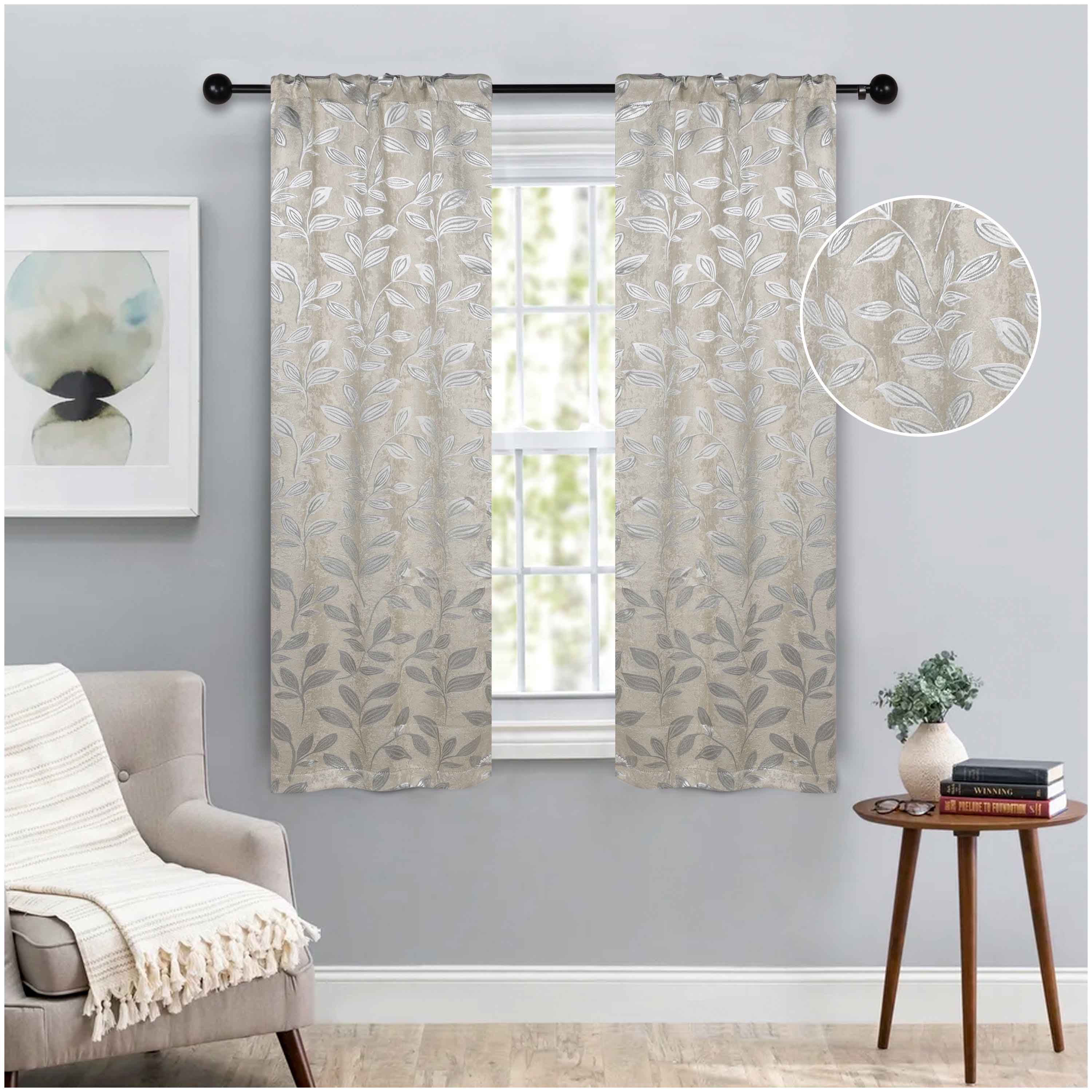 Blackout Curtains with Rod Pocket - Set of 2 Panels for Room Darkening & Privacy - Perfect for Bedrooms, Living Rooms & Home Theater