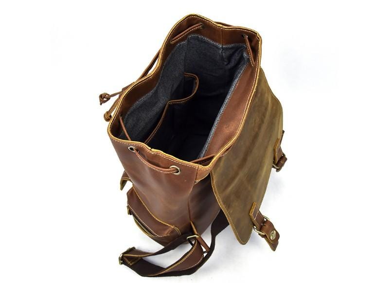 Genuine Leather Backpack for Women & Men - Durable Rucksack Purse for Travel, Work & Daily Use