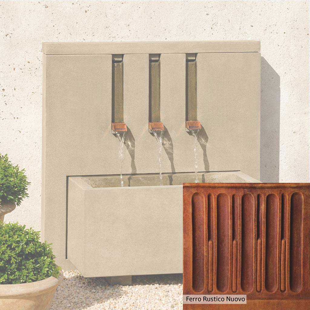 Campania International Mondrian Fountain - Modern Outdoor Garden Water Feature for Patio, Yard, and Landscape Decor