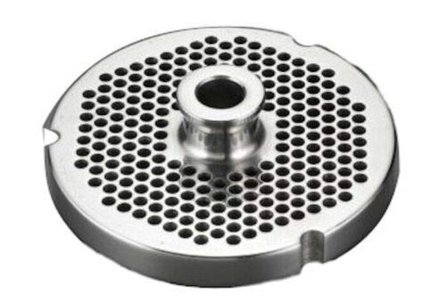 Cozzini #52 Meat Grinder Plates with Hubs - 5/32 in. (4mm) Fine Burger Grind - Stainless Steel Grinder Discs for Home & Commercial Use - Perfect for Ground Beef, Sausage & Burger Making