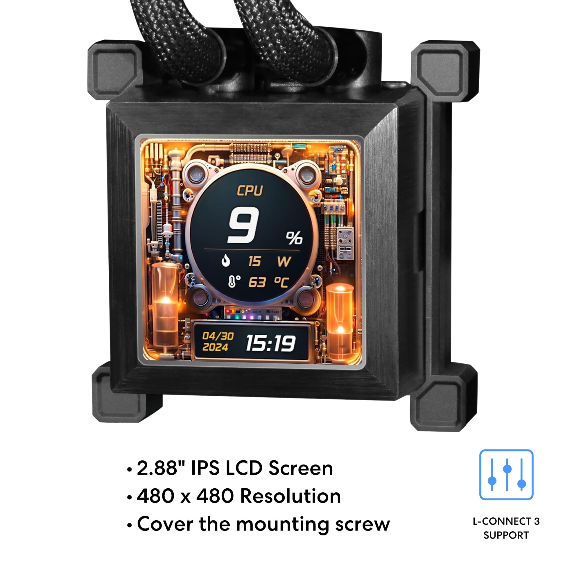 Lian Li Hydroshift LCD 360 AIO Liquid CPU Cooler - 2.88