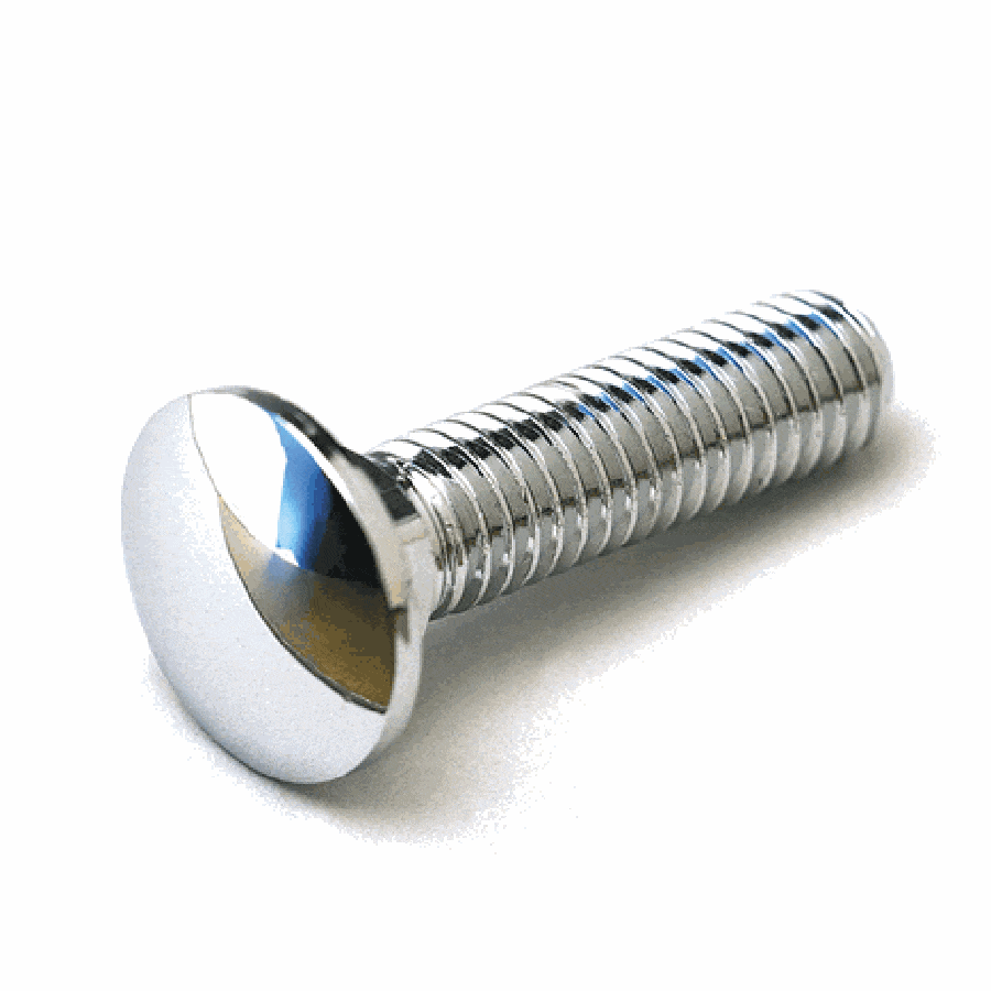 1/2-13 x 2-1/2 Inch Grade 5 Coarse Thread Zinc Plated Carriage Bolt - Heavy Duty Fastener for Furniture, Decking & Construction Projects
