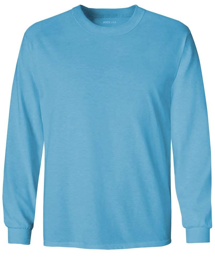 Joe's USA Youth Long Sleeve Cotton T-Shirts - 20 Color Options for Boys & Girls | Soft, Breathable & Comfortable for School, Sports & Everyday Wear