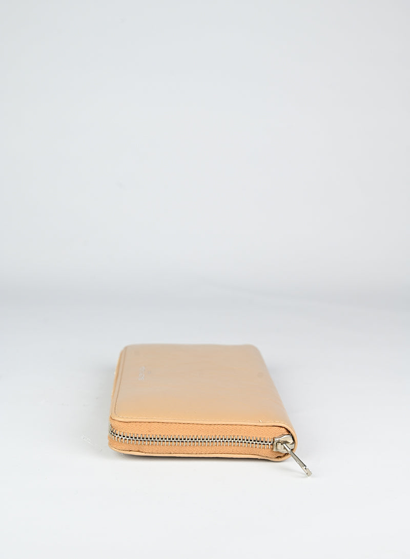 Balenciaga Beige Leather Wallet for Men & Women | Luxury Designer Bifold Wallet | Perfect for Everyday Use, Travel & Gifting