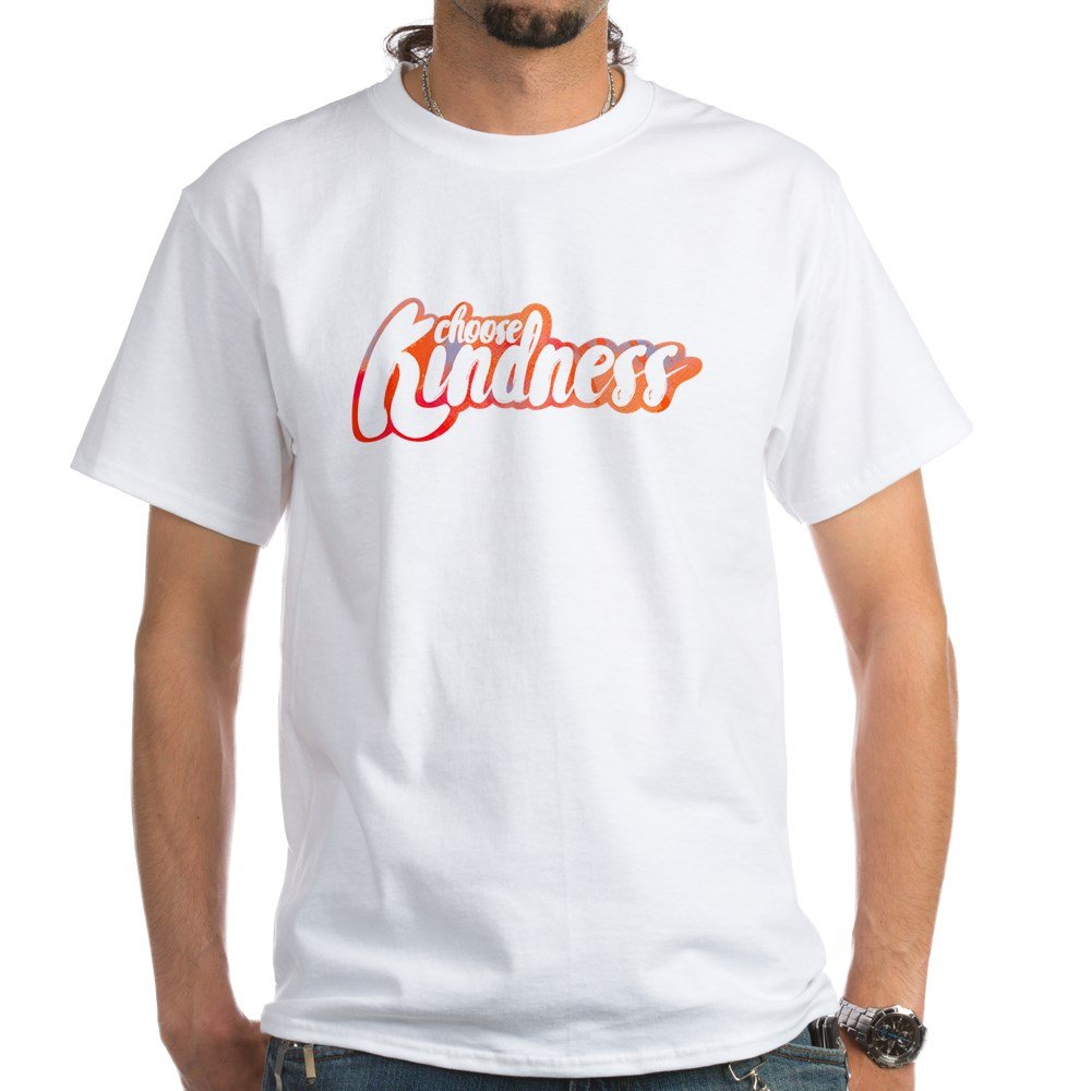 Choose Kindness White Cotton T-Shirt for Men & Women - Soft Comfortable Tee for Everyday Wear, School, Work & Casual Outfits