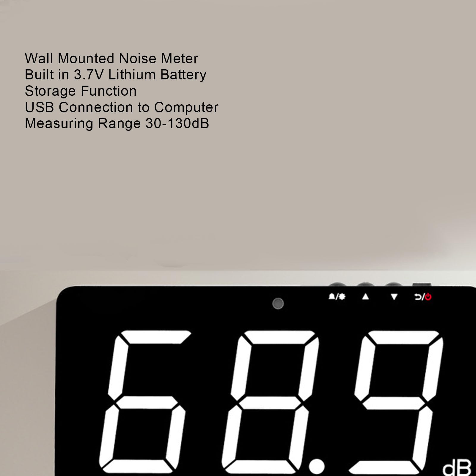 Professional Digital Sound Level Meter with Alarm - 9.6