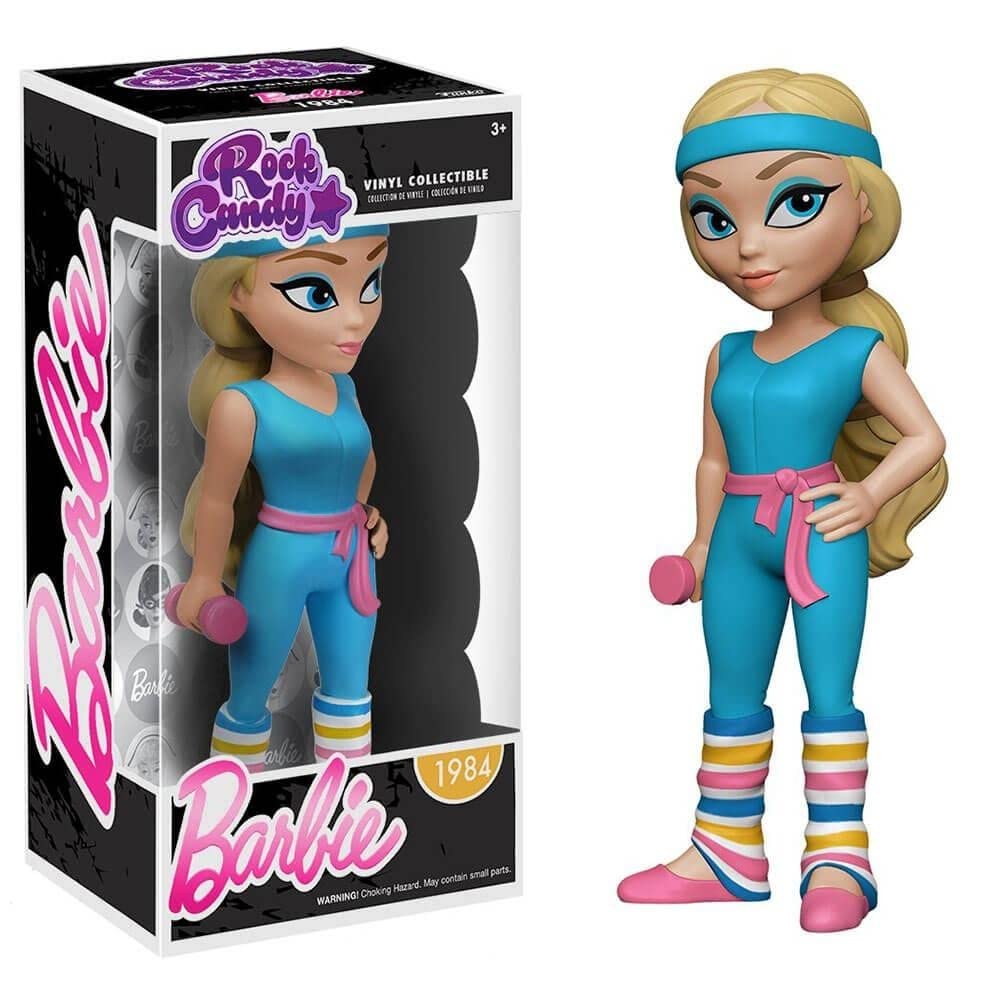 Funko Rock Candy 1984 Barbie Gym Action Figure - Collectible Doll for Barbie Fans, Perfect for Display & Gifts