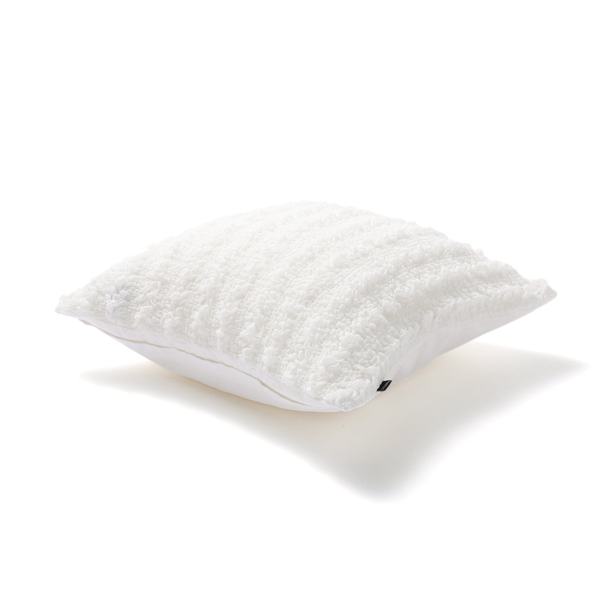 Elegant White Chiffon Gather Cushion Cover 18x18 Inches - Perfect for Sofa, Bed, and Home Decor