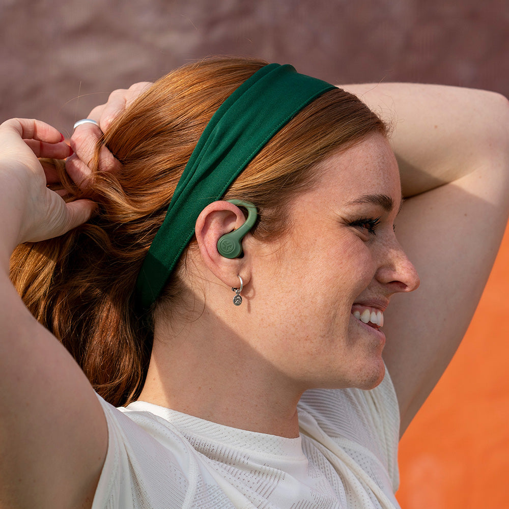 GO Sport+ True Wireless Earbuds with Noise Cancellation, Bluetooth 5.0, IPX7 Waterproof - Perfect for Running, Gym Workouts & Outdoor Activities (Green)