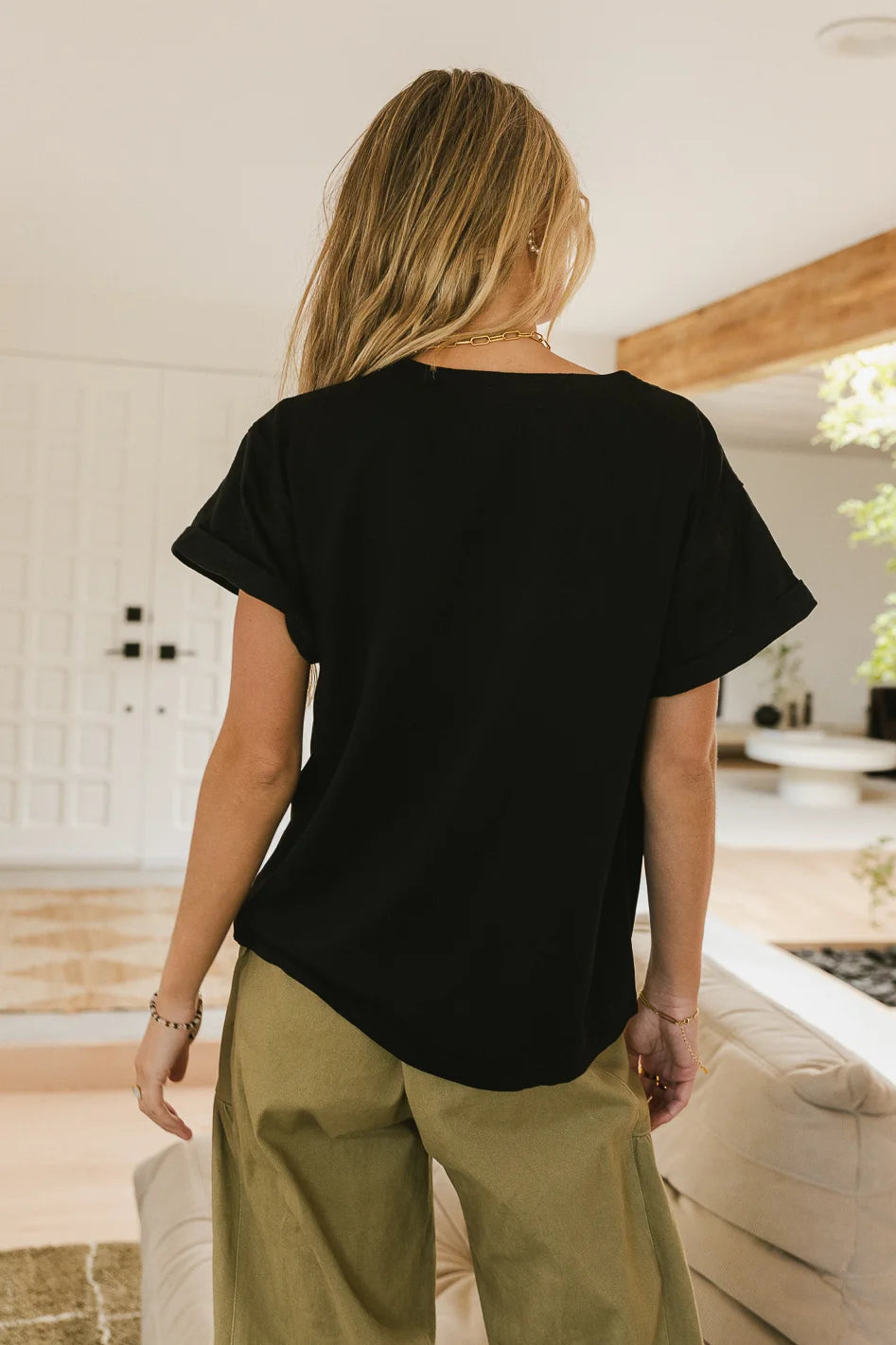 Logan Contrast Top in Black - Stylish Women's Fashion Blouse for Casual & Office Wear - FINAL SALE