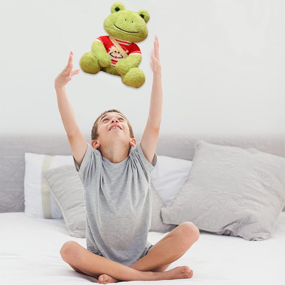 Soft Plush Frog Stuffed Animal Pillow - Realistic Cute Frog Doll Toy for Kids & Adults - Perfect for Cuddling, Nursery Decor, and Gift Giving
