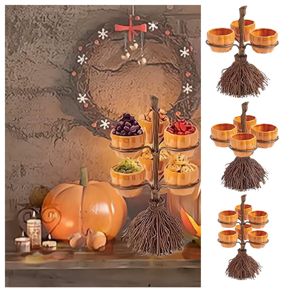 Halloween Mirror Bowls - Collapsible Party Trays for Snacks, Salad & Dessert - Perfect for Halloween Party Favors & Serving - Set of 6 - Great for Halloween Decorations & Spooky Gatherings