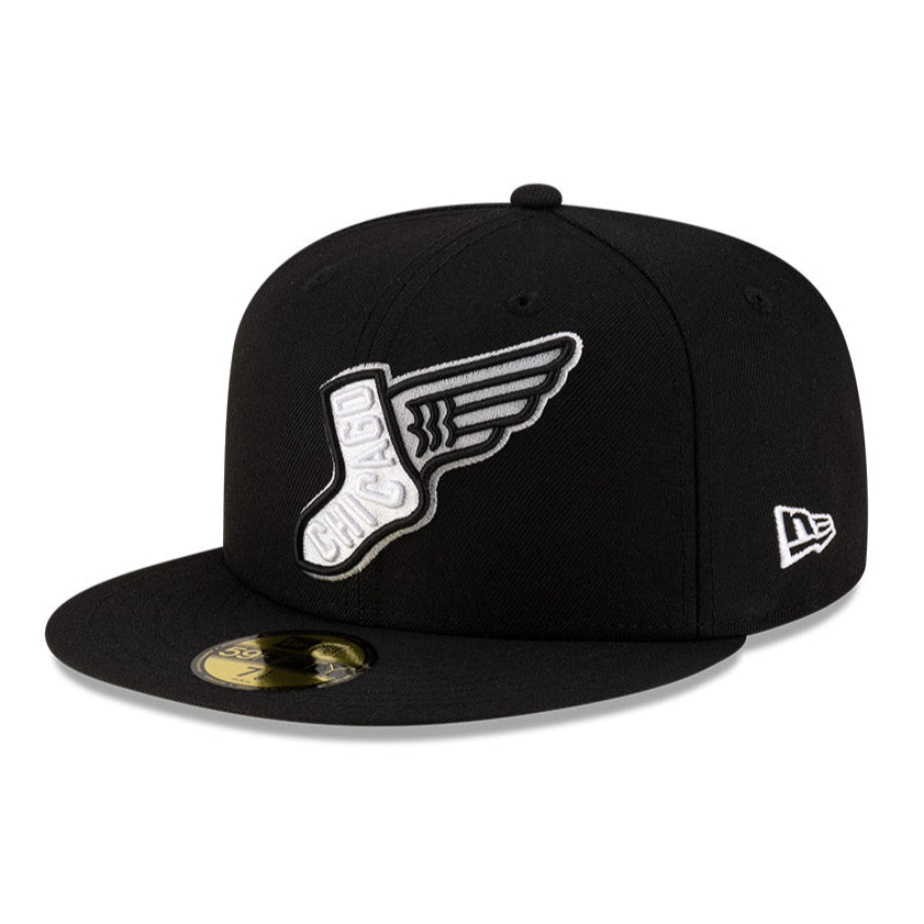 New Era 59Fifty Chicago White Sox City Connect Game Hat - Black MLB Baseball Cap for Men & Women | Perfect for Baseball Games, Sports Events & Streetwear Fashion