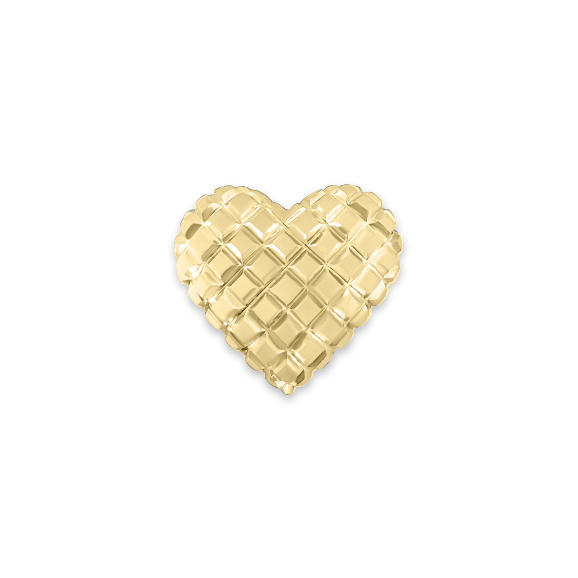 14K Yellow Gold Heart Shaped Bark & Polished Necklace - Elegant Valentine's Gift for Her, Anniversary Jewelry, Romantic Everyday Wear