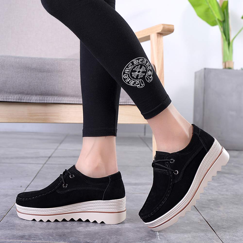 Ruiatoo Women's Slip-On Loafers - Comfortable Thick Soft Platform Shoes for Business Casual & Walking | Office, Travel & Everyday Wear