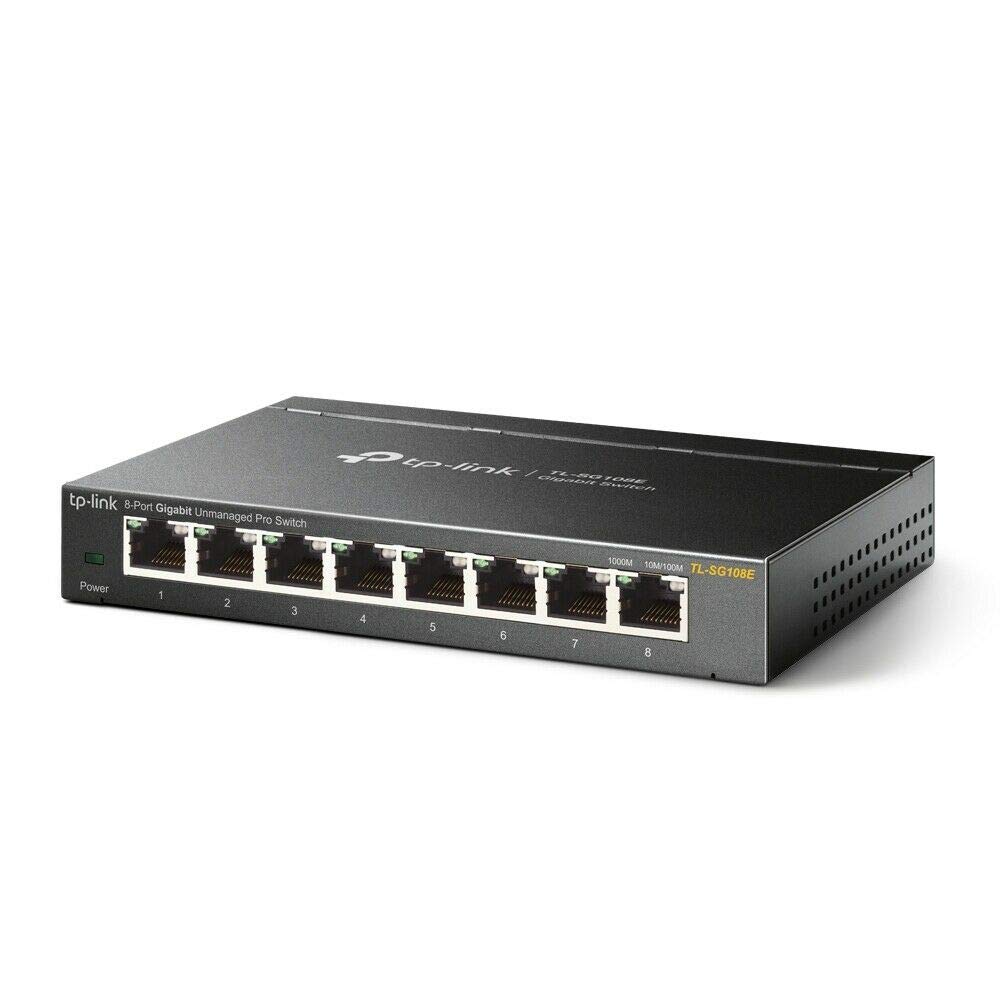 8 Port Gigabit Ethernet Switch 1000Mbps - TL-SG108E | Plug & Play Smart Desktop Network Switch for Home Office & Gaming Setup