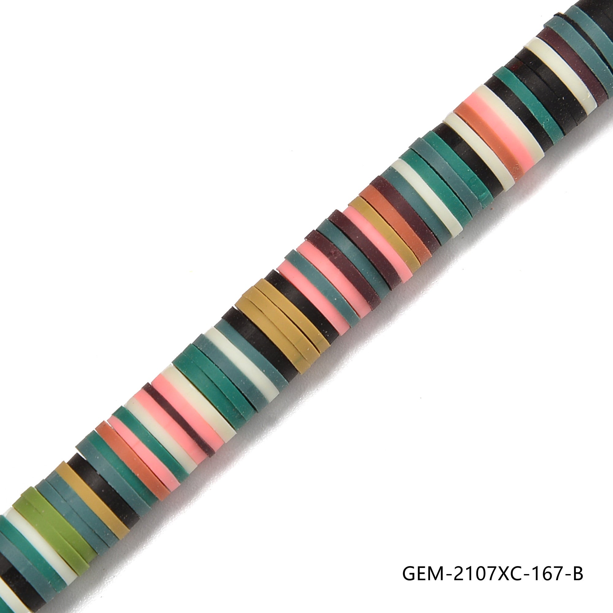 Vibrant Polymer Clay Heishi Disc Beads - 1x8mm African Tribal Beads for Jewelry Making - 15.5