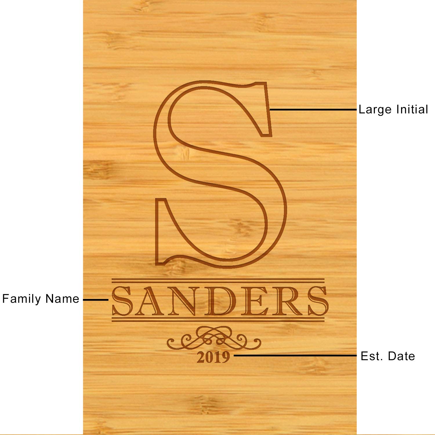 Custom Engraved Bamboo Cheese & Charcuterie Board Set with Knives & Cheese Markers | Personalized Wedding & Housewarming Gift | Handcrafted in USA | Perfect for Entertaining, Cheese Tasting & Charcuterie Displays