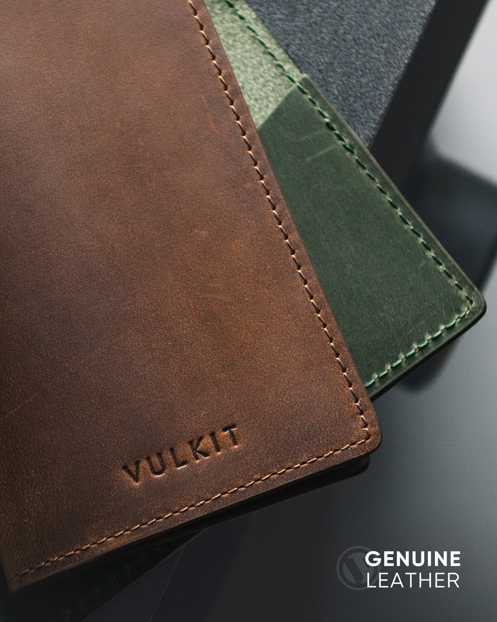 VBC100P Genuine Crazy Horse Leather Slim Business Card Holder - Holds 20 Cards | Two-Sided Design for Professionals | Perfect for Networking Events & Office Use