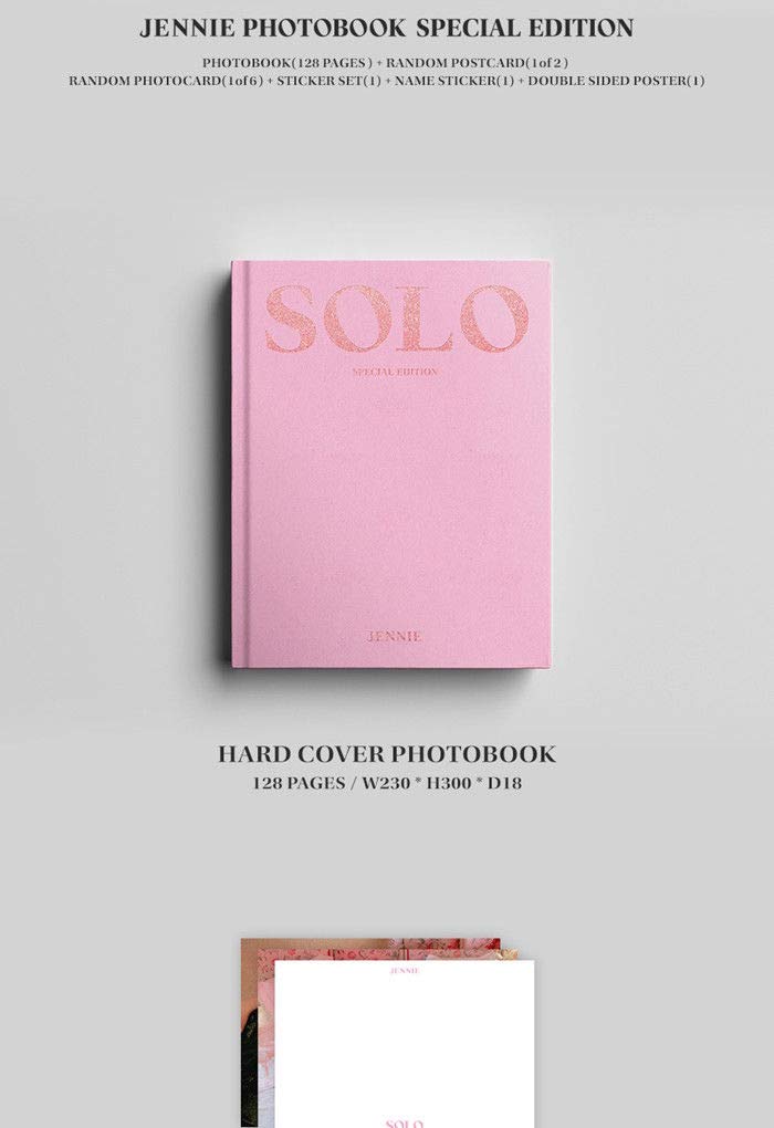 BLACKPINK JENNIE SOLO PHOTOBOOK SPECIAL EDITION - K-POP Collectible with Photo Book, Postcards, Photo Cards, Stickers & Tracking Number | Perfect for K-POP Fans, Gift Ideas & Merchandise Collection