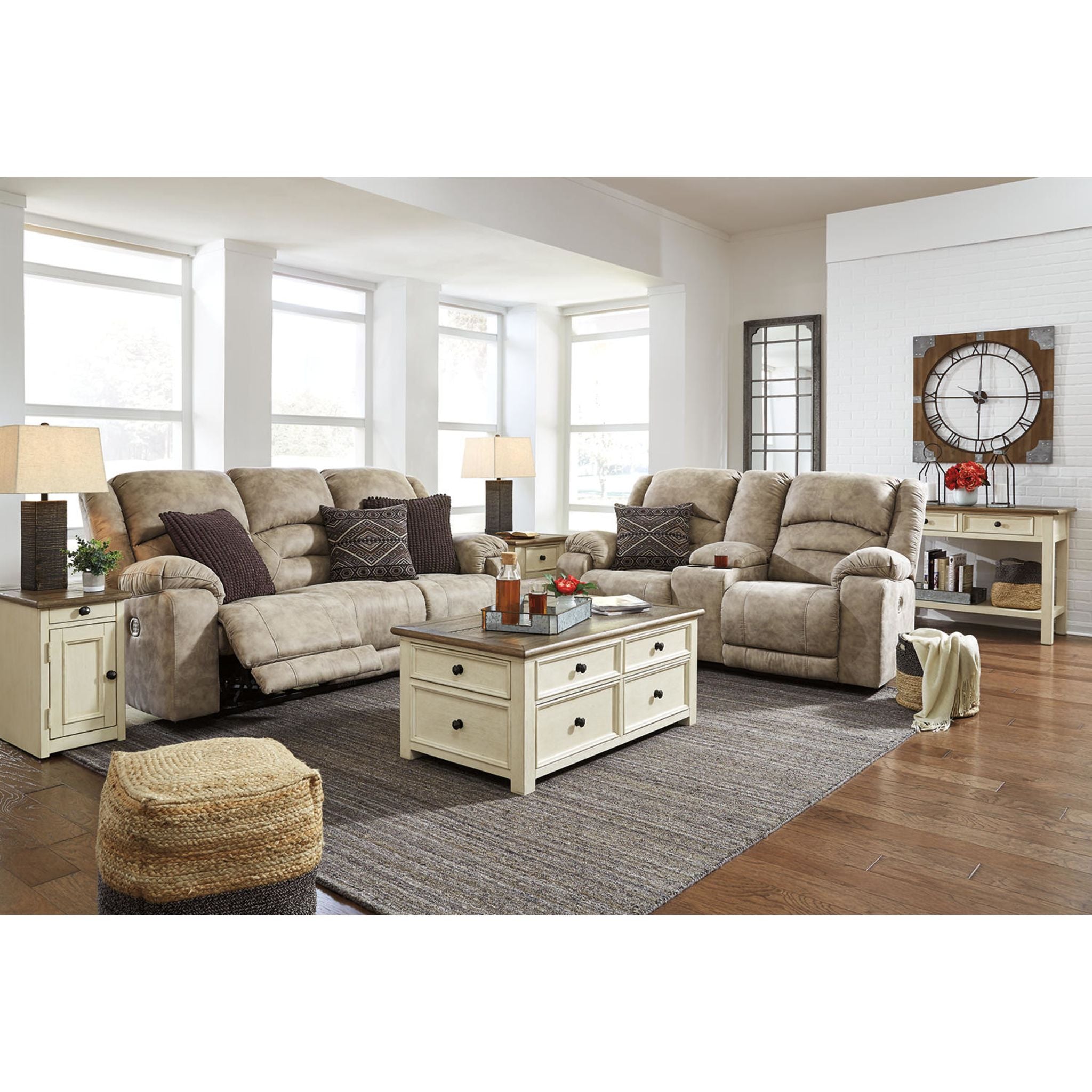 Bolanburg Sofa Table - Two Tone Finish Console Table for Living Room, Entryway & Hallway - Perfect for Home Decor & Storage