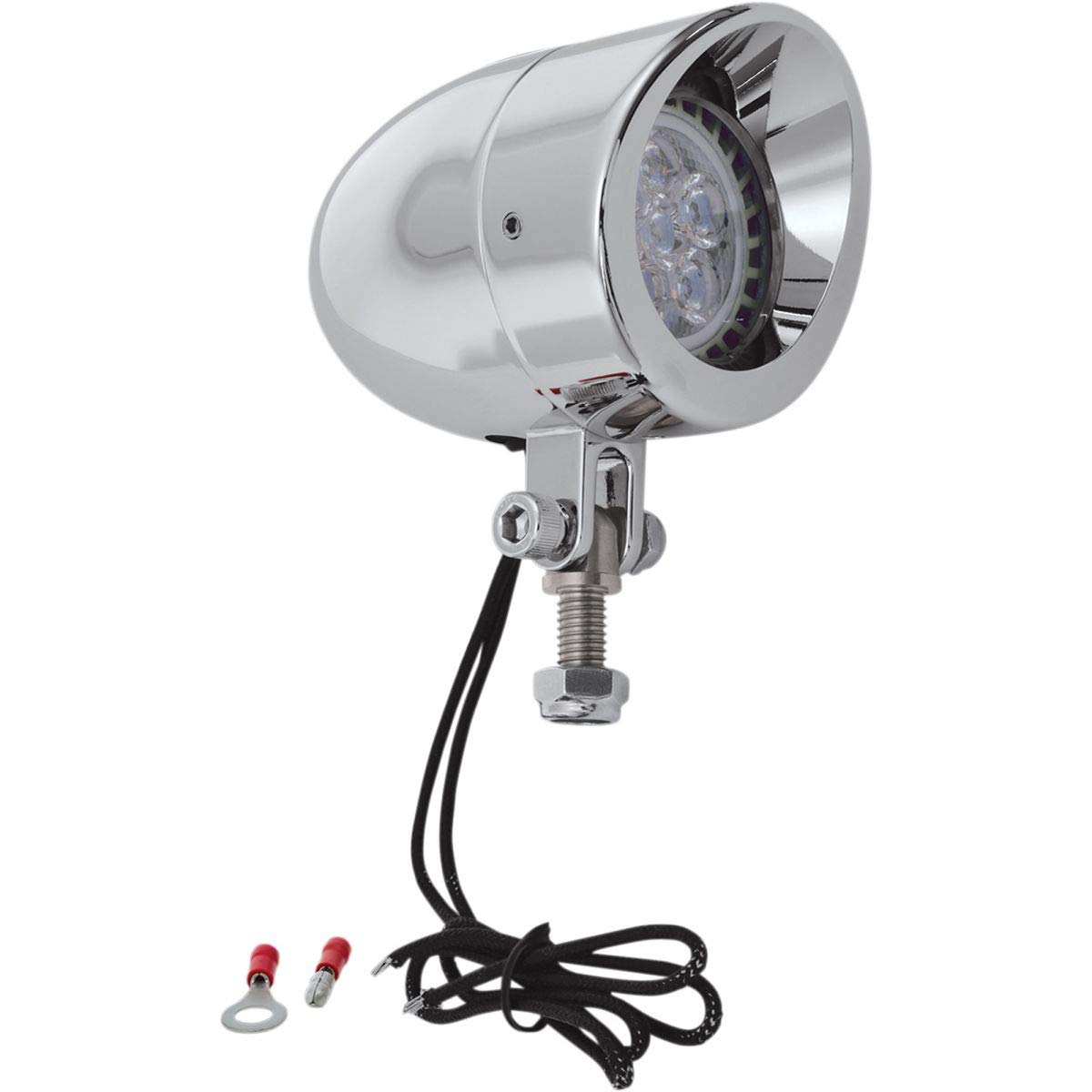 16-104LED Mini Driving Light - Chrome Black for Motorcycles