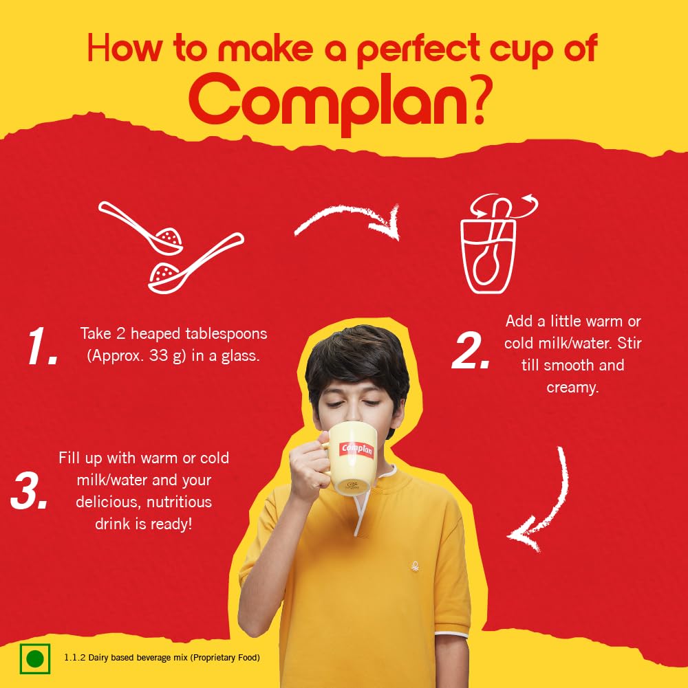 Complan Royale Chocolate Nutrition Drink Powder for Kids - 500g Jar | High Protein & 34 Essential Vitamins for Child Growth | Perfect for School Lunchboxes & After-School Snacks