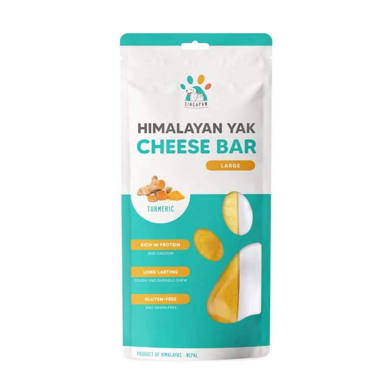 Premium Himalayan Yak Cheese Dog Chew with Turmeric - Natural Dental Treat for Small, Medium & Large Dogs - Long-Lasting Chew for Puppies & Adult Dogs - Perfect for Training, Teething & Anxiety Relief